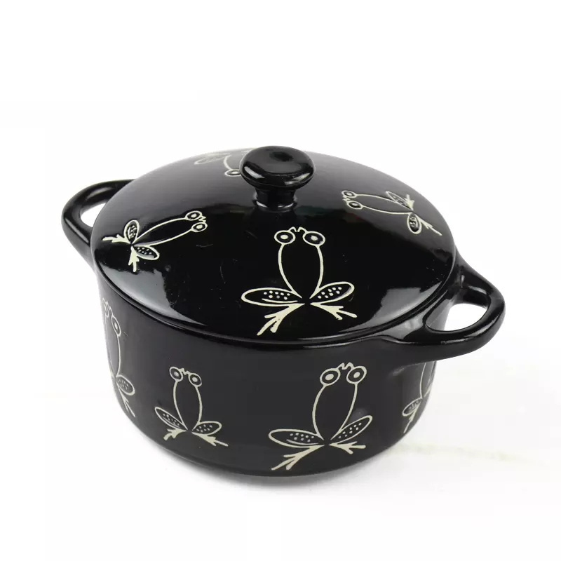 Wholesale Soup Pots Ceramic Mini Casserole Pots Stoneware Restaurant Ceramic Cute Pots For Cooking Support OEM