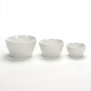 Restaurant Ramekins Ceramic Souffle Dishes Baking Dessert Bowl Ramekin Creme Brulee Sauce Cup Set 3 Size