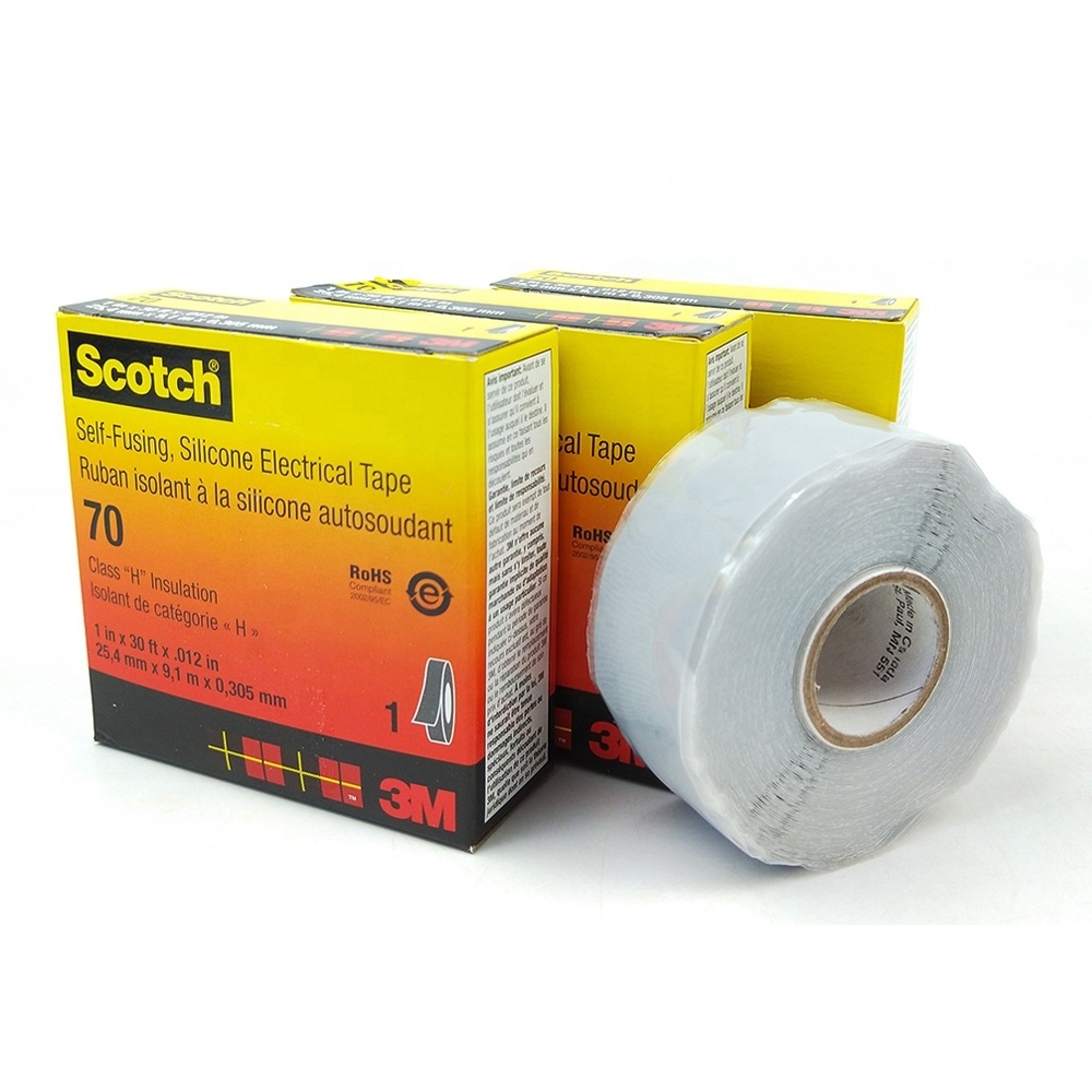 3M 70 Self-melting silica gel electrical tape high temperature resistant arc high voltage cable main insulation tape