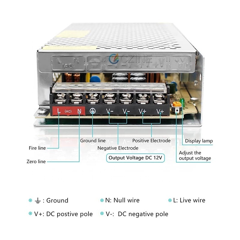 Wholesale DC 5V 12V 24V 36V 48V 1A 2A 5A 10A 20A 30A 40A 50A 60A switching power supply for Led Strip Light Tin box