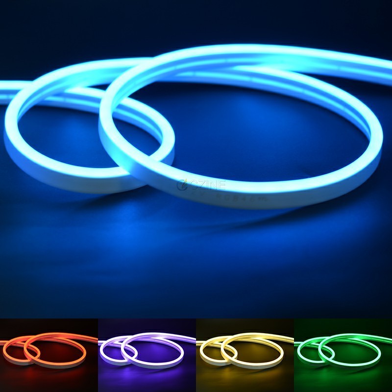 custom 6x12mm 12v flexible soft tira led neon strip light for car