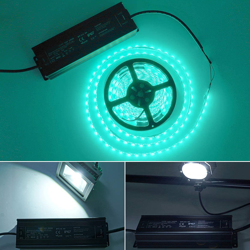 waterproof led power supply 12v 500W 400W 300w 200w ip67 led driver for outdoor led lighting