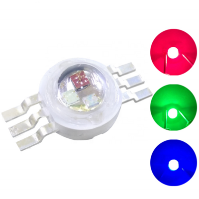 Epistar chips 6 pins Red Green Blue High power 3w RGB LED 45mil 30mil