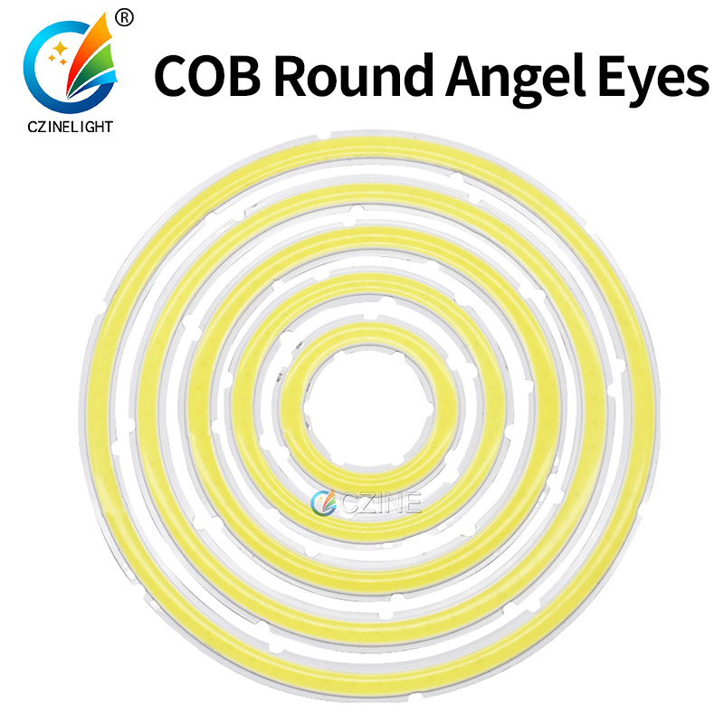 Aluminum Cob Led Ring Light 12v Angel Eye 30mm 40mm 50mm 60mm 70mm 80mm 90mm 100mm 110mm 120mm Diameter for Car Lighting