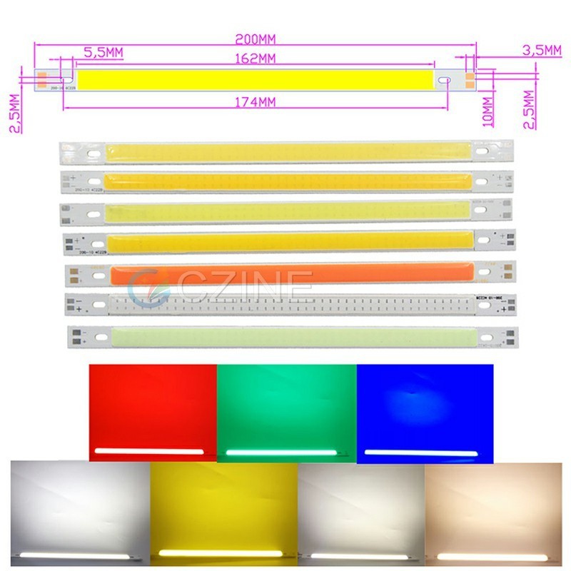 Customized Cob Led Chip Bar Panel LAMP Red Blue White  Outdoor Dc 3v 5v 12v 24v HIGH POWER COB 3W 12W 50W 100W 200W Led