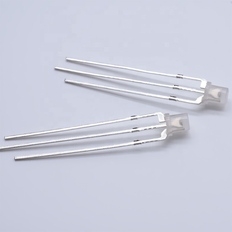 Czinelight led diode 3mm flat yellow green & red common anode/cathode F3 bi-color led diode