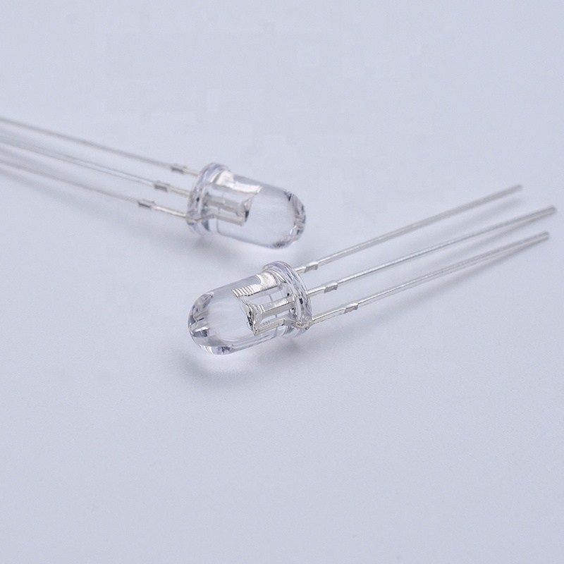 Czinelight Manufacturer Wholesale F5 Clear Lens 5mm Red Blue Bicolor Led Common Anode Cathode Led Emitting Diode