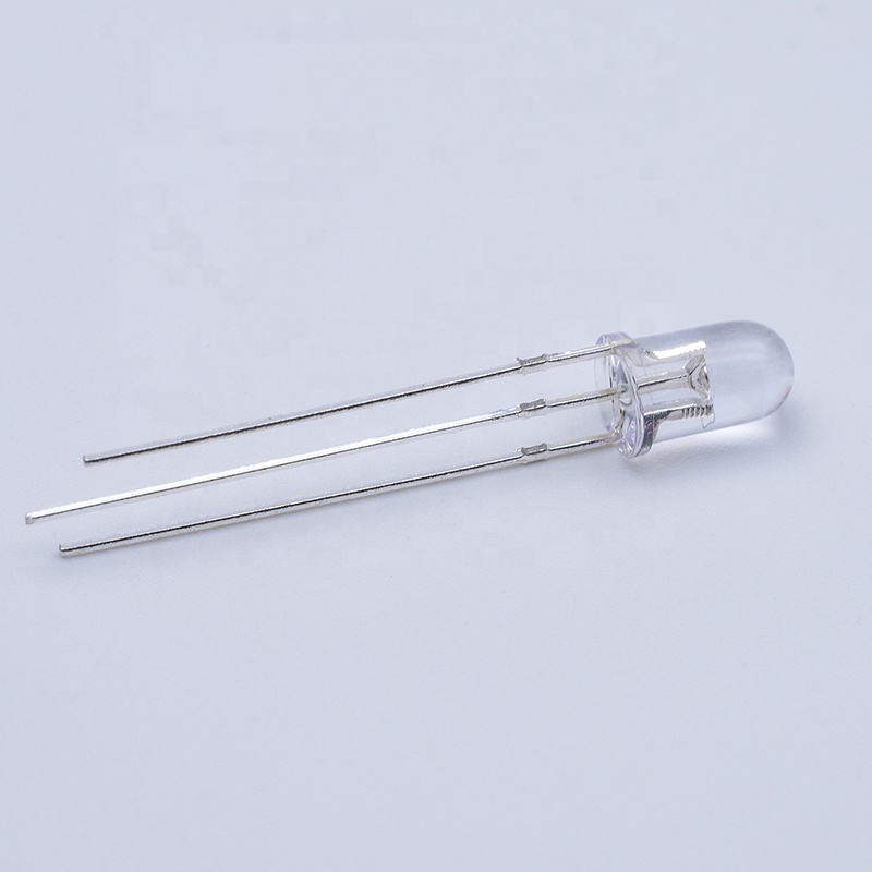 Czinelight Manufacturer Wholesale F5 Clear Lens 5mm Red Blue Bicolor Led Common Anode Cathode Led Emitting Diode