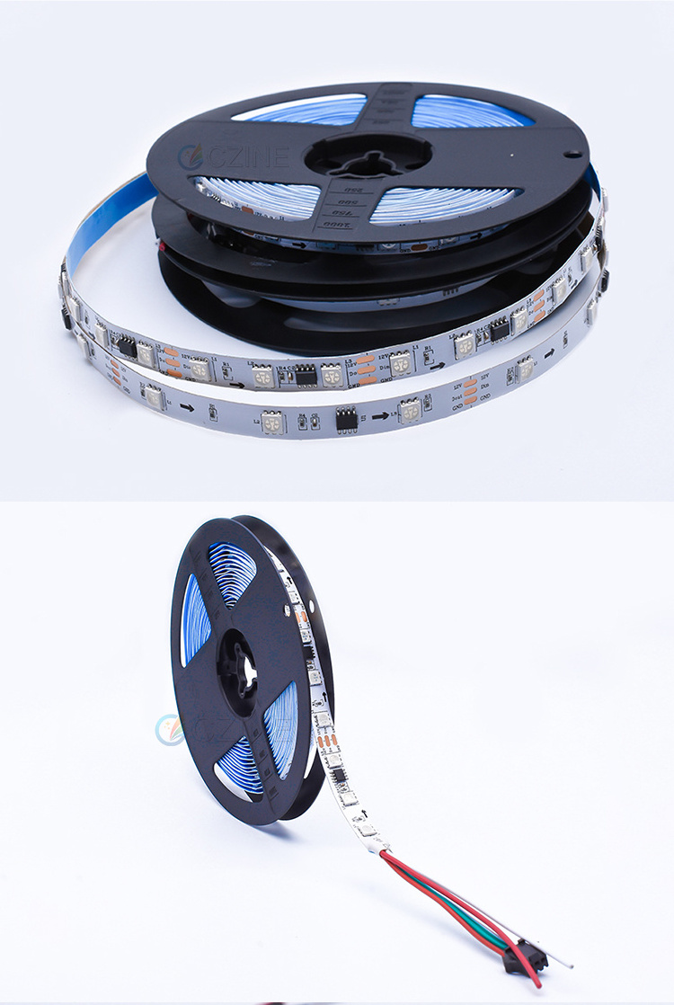 Programmable Ip20 Ip65 Water Proof Built-in Ic Pixel Addressable Full Color Ws2811 Ws2812b 5050 5v 12v Rgb Led Strip Light Smart