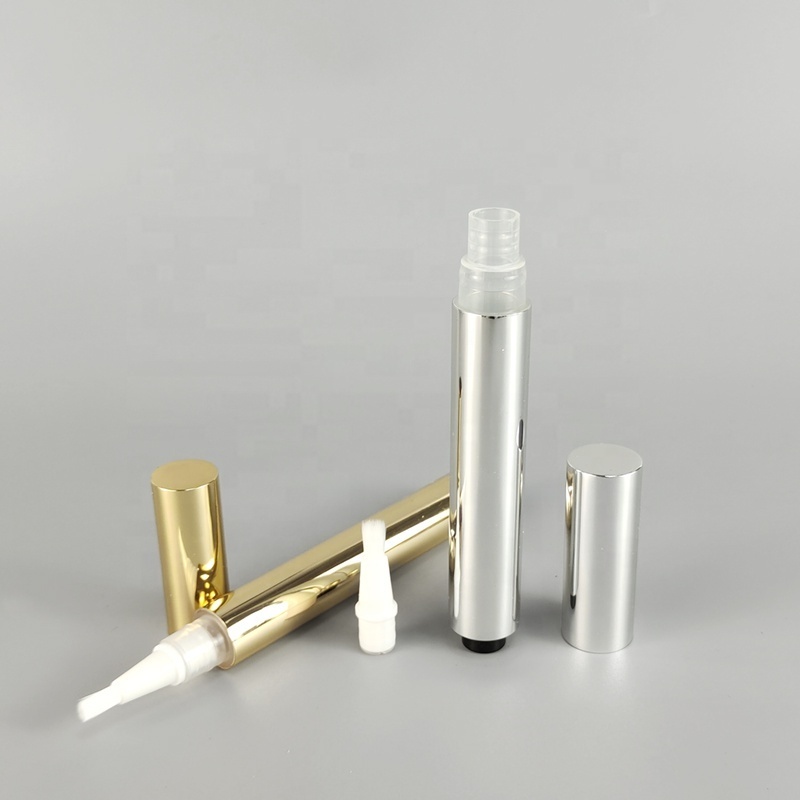 Personalised Gold Empty Aluminum Cosmetic Cuticle Oil Tubes Packaging Cuticle Oil Nail Pen Applicator