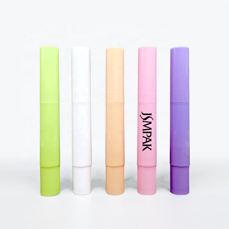 2.8ml 4ml Customized Logo Empty Cosmetic Twist Pen Fill White Oil Cuticle Pen Tubes With Brush End Nail Polish Applicator