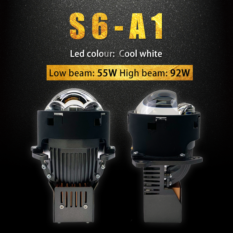 5800K Auto Lighting System 92W Car LED Headlights Three Direct Six Light Sources LED Projector Lens for Universal Cars