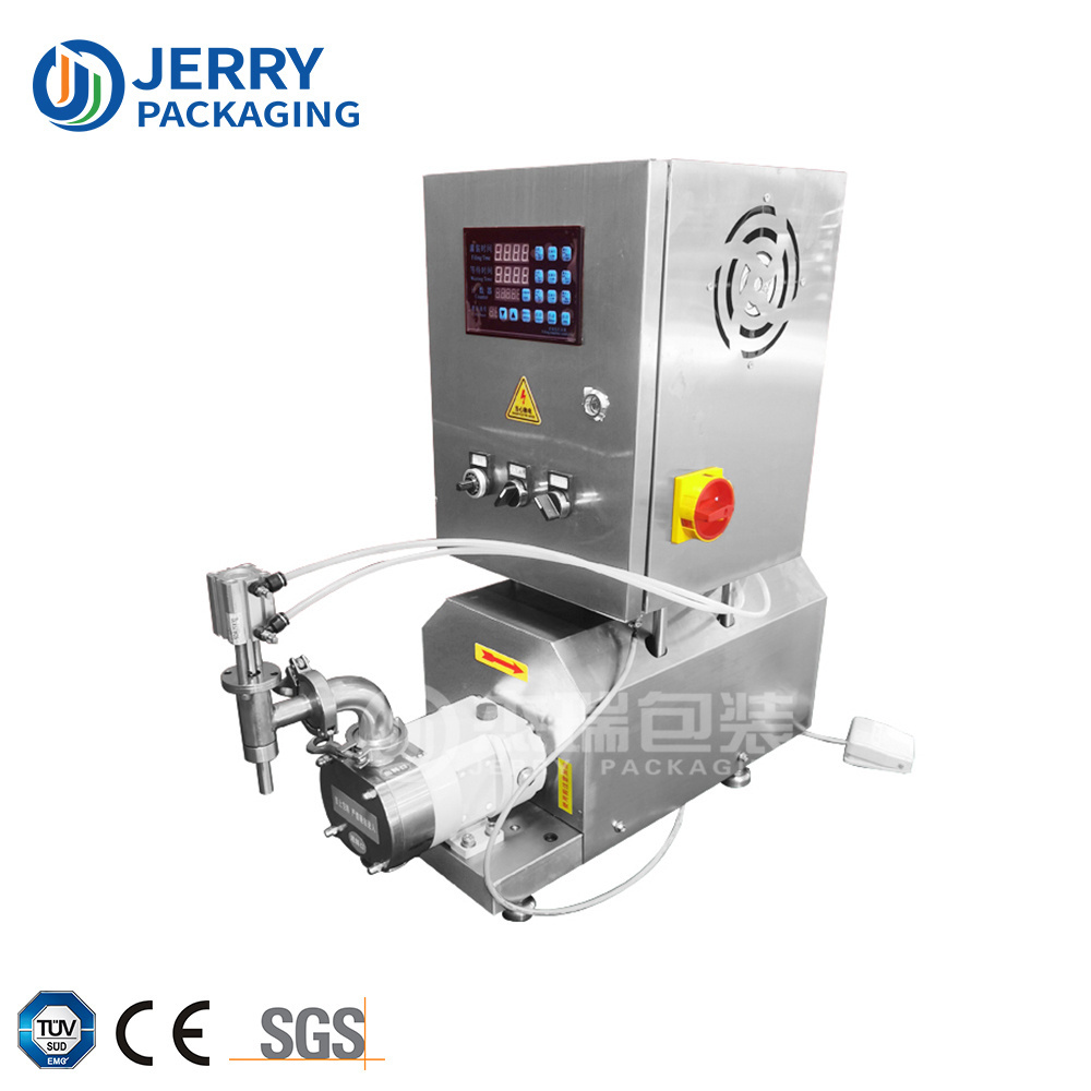 Desktop Small Semi Automatic Manual Pump Filler Honey Peanut Butter Ketchup Sauce Paste Oil Jam Juice Bottle Filling Machine