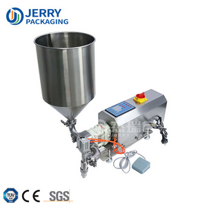 Desktop Small Semi Automatic Manual Pump Filler Honey Peanut Butter Ketchup Sauce Paste Oil Jam Juice Bottle Filling Machine