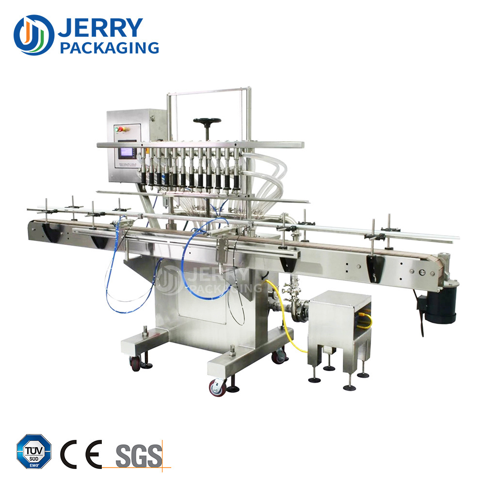 Full Automatic Linear Liquid Filler Water Soy Sauce Juice Gin Wine Vodka Bottle Pressure Overflow Filling Machine