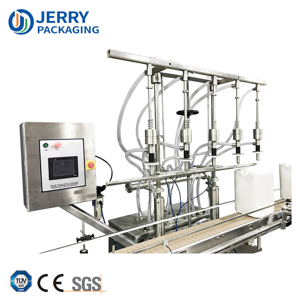 Full Automatic Linear Liquid Filler Water Soy Sauce Juice Gin Wine Vodka Bottle Pressure Overflow Filling Machine