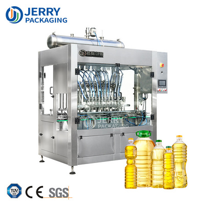 Full Automatic Linear Bottle Liquid Food Palm Vegetable Sunflower Olive Cooking Edible Oil Filling Machinery