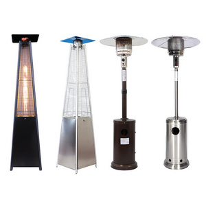 Modern Gas Burner Head Heaters High Mount Infrared Steel Propane Pyramid Warehouse Outside Gas Patio Heater With Bar Table