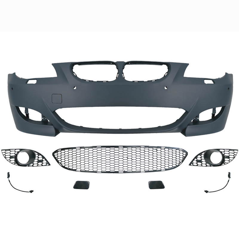 Body kit PP Material Front Bumper Assembly M5 Type Front Bumper Grille For Bmw 5S E60 2004-2010