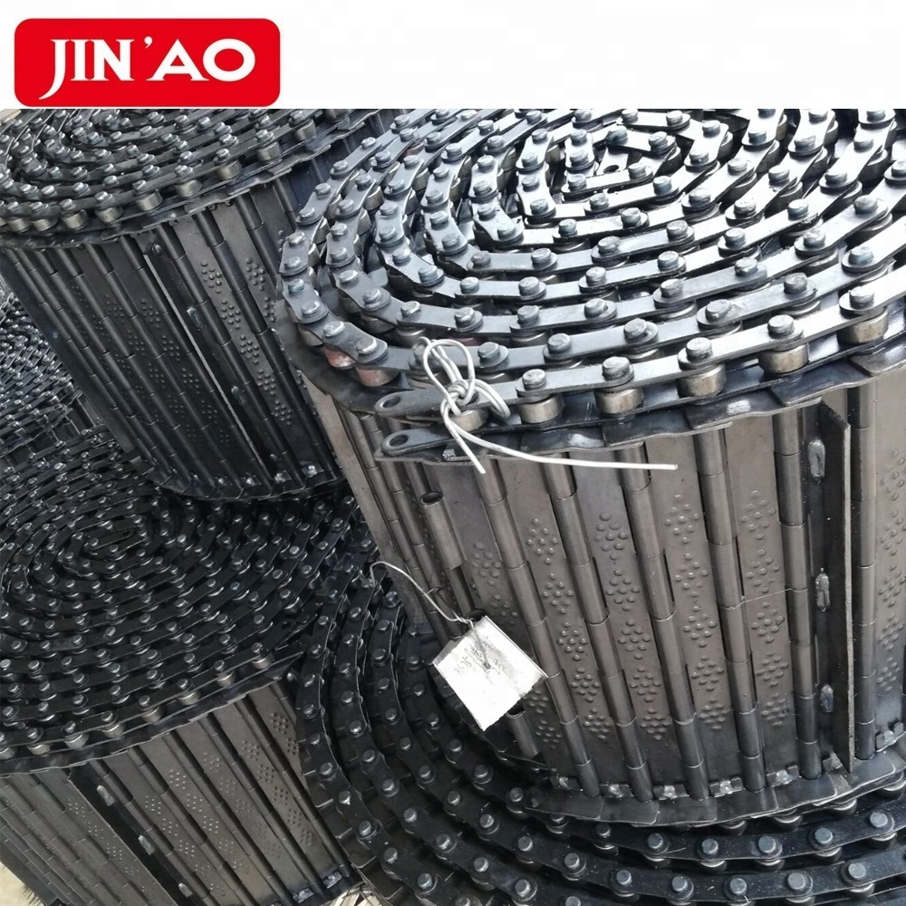 Steel or stainless steel scraps chip conveyor chain belt