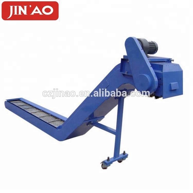 China CNC Chain Type Hinged Belt Copper Scrap swarf Chip Conveyor