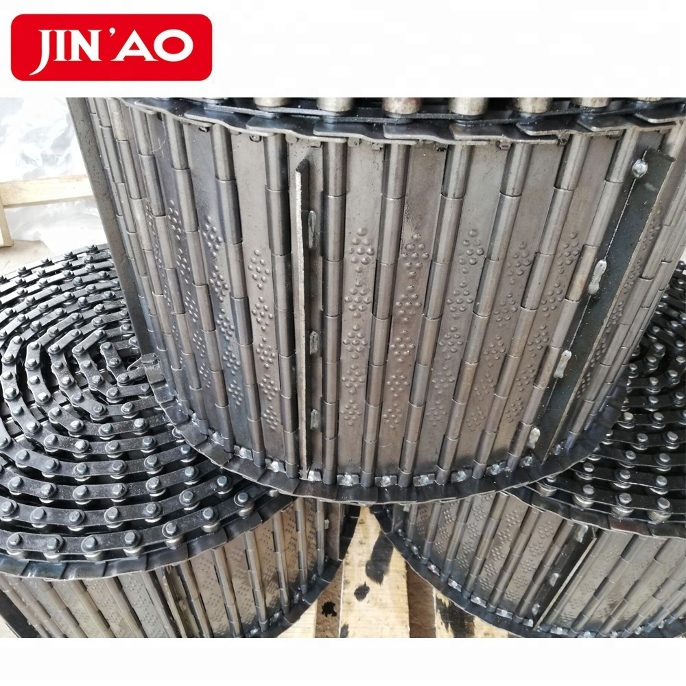 Steel or stainless steel scraps chip conveyor chain belt