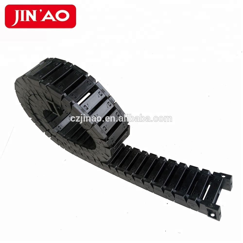 Machine Tool Machinery Plastic Track Reinforced Bridge Nylon Cable Drag Chain