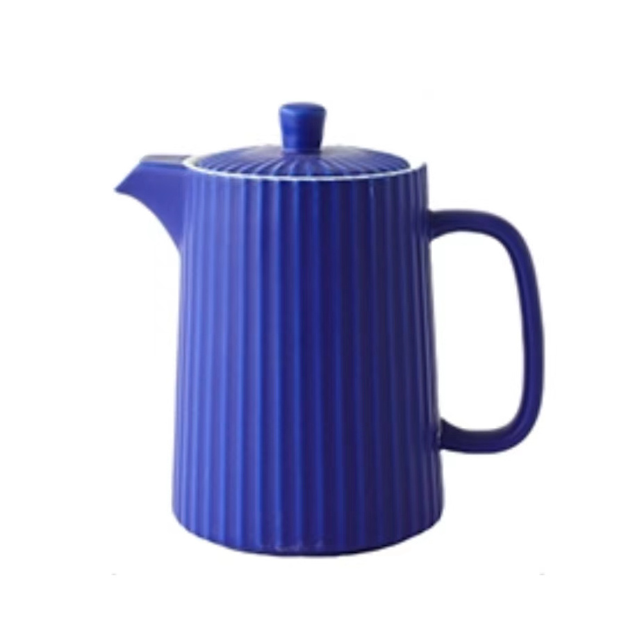 Tetera Modern Nordic Design Klein Blue / Purple Wholesale Ceramic Teapots Porcelain Tea Kettle With Lid For Restaurant