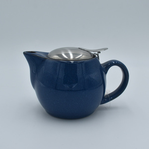 Factory direct special shape tea kettle reaction glazed 350 ml mini teapot with lid ceramic tea pots