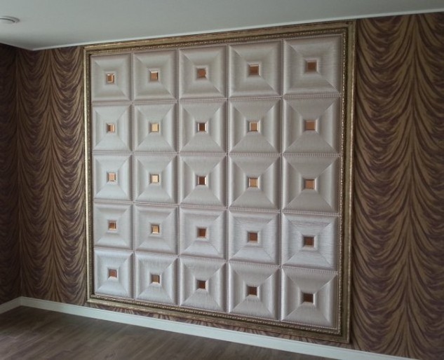 3D Leather wall panel background and ceiling panel PU Sandwich Panel