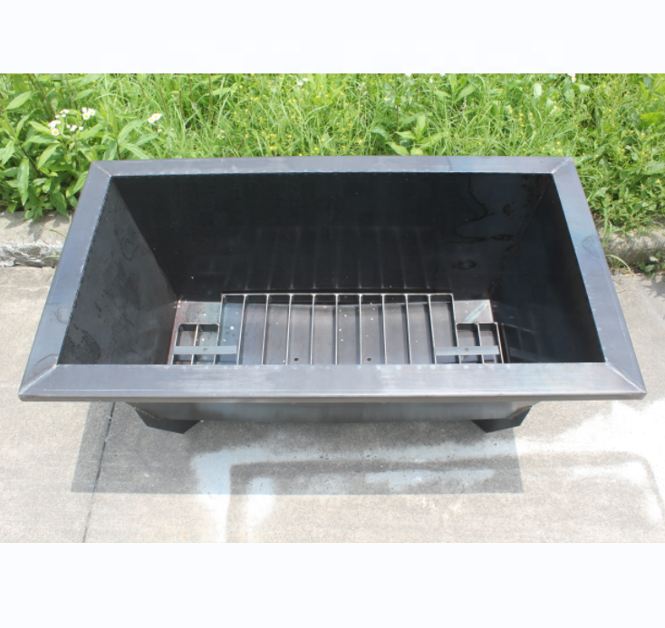 High Quality Square rectangle Outdoor Steel Fire Bowl Wood Burning Fire Pits For Garden Backyard Patio