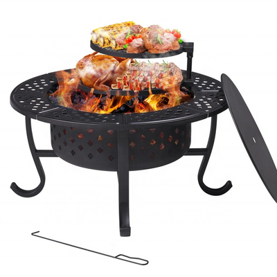 New Arrival Outdoor Wood Burning Bbq Grill Fire Pit Table For Garden Patio Camping Backyard