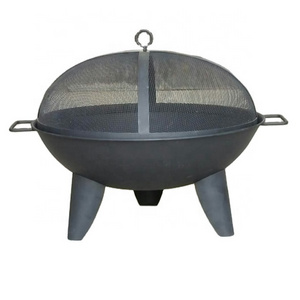 outdoor round Fire bowl cast iron Wood Burning fire pit For Camping Garden Patio Backyard