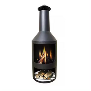 Garden chimney outdoor wood beer bottle fire pit  For Patio Camping Backyard