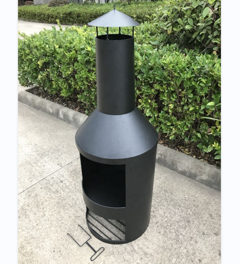 Garden chimney outdoor wood beer bottle fire pit  For Patio Camping Backyard