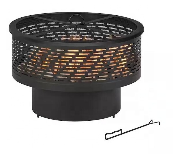 New Arrivals Outdoor Round Fire Pits Metal Wood Burning Fire Basket For Patio Camping Backyard Garden