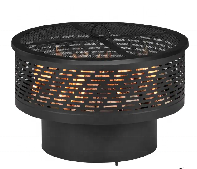 New Arrivals Outdoor Round Fire Pits Metal Wood Burning Fire Basket For Patio Camping Backyard Garden