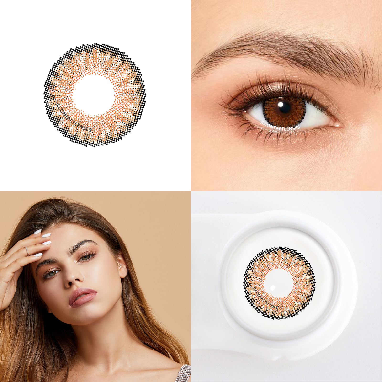 eyewear Brown color contact lens wholesale colored contact lenses dawn brown eye contacts cosmetic lens size 14.5mm