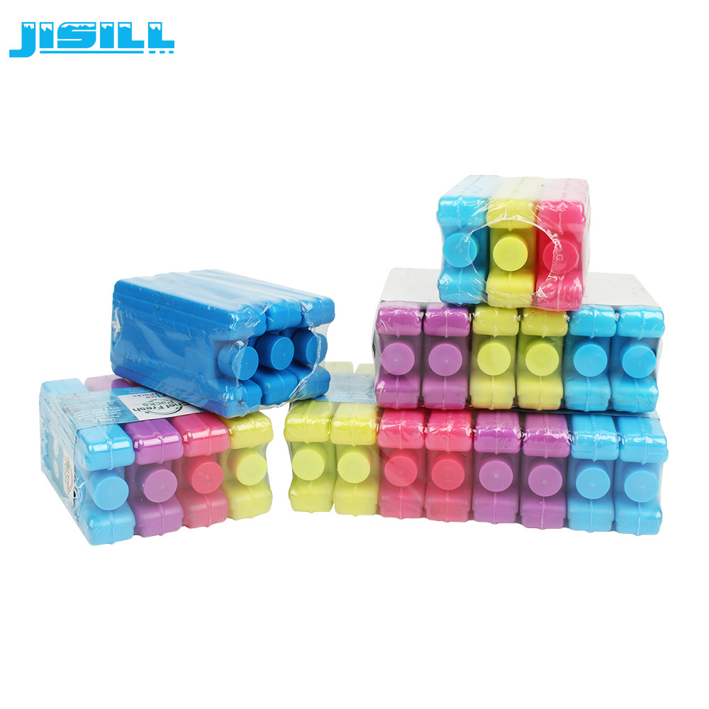 Mini reusable blue ice freezer pack ice gel block for cooler bag