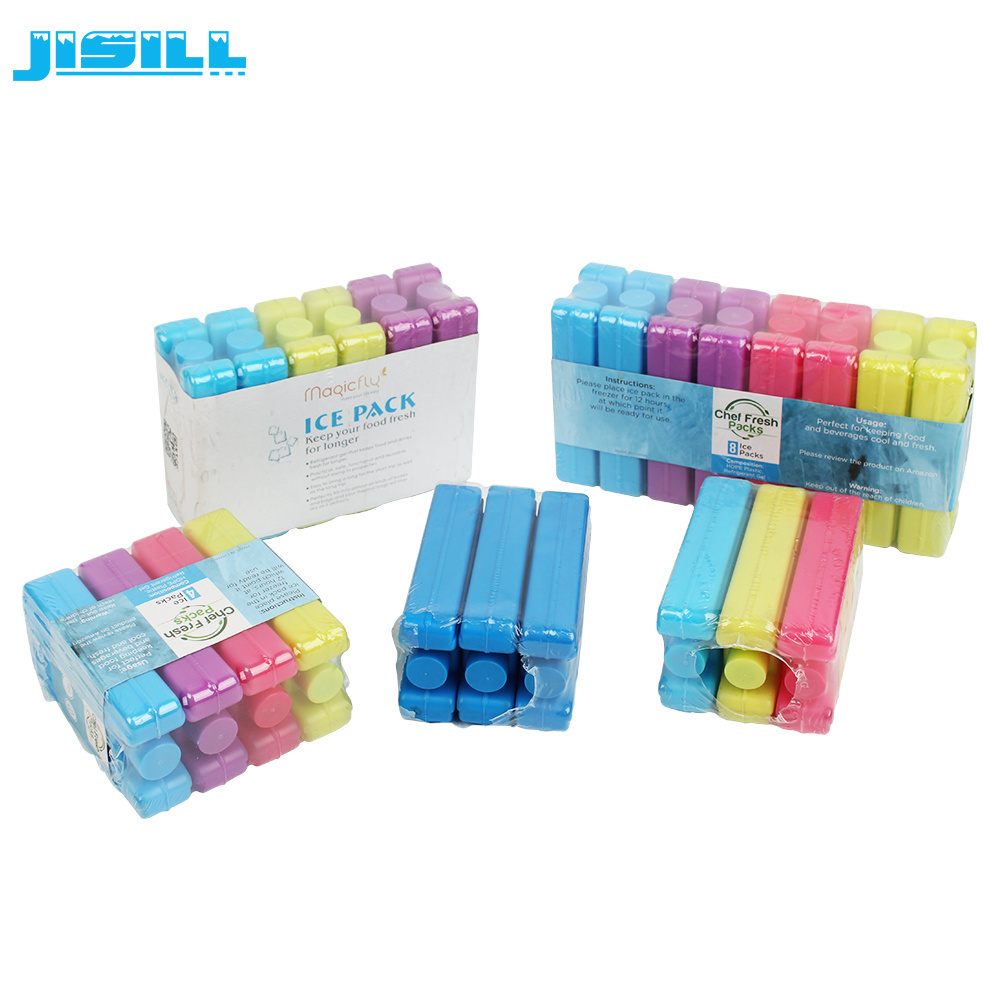 Mini reusable blue ice freezer pack ice gel block for cooler bag