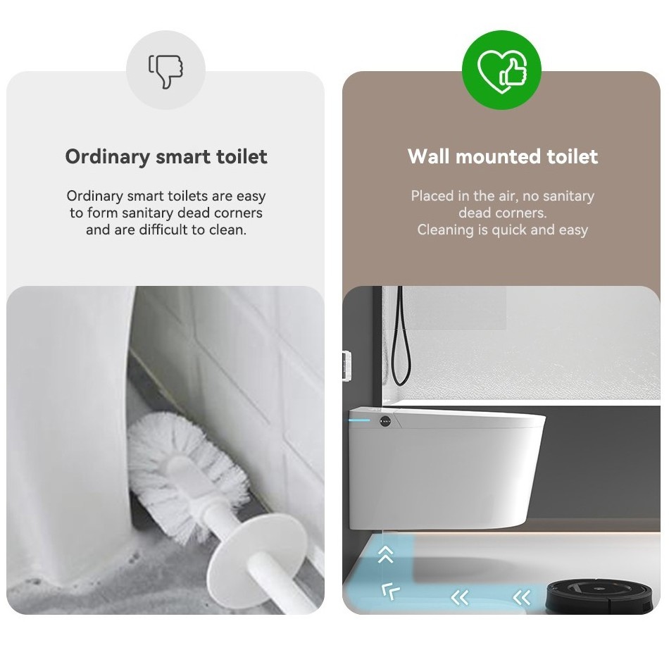 Wall mounted porcelain wc sanitary ware intelligent inodoro toilet commode bathroom ceramic automatic hanging smart toilet bowl