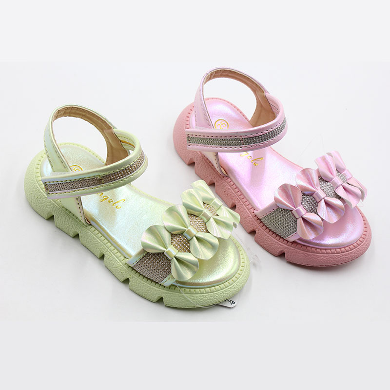 Hot Selling 2023 New  style Wholesale Summer Children Outwear Shoes Flower bow Sweet Water Diamond Princess Baby Girl Sandals