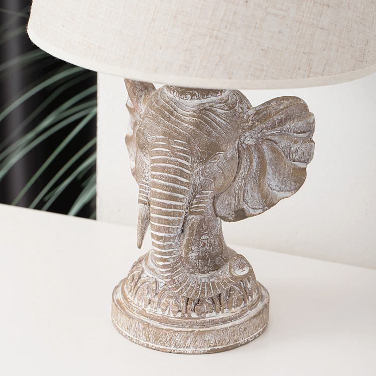 Nordic hotel craft decoration brown handmade lamp antique creative animal table lamp for bedside