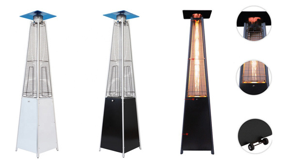 Hot Sales Outdoor Vertical Pyramid Heater Fire Glass Tube Outdoor Gas Pyramid Heater