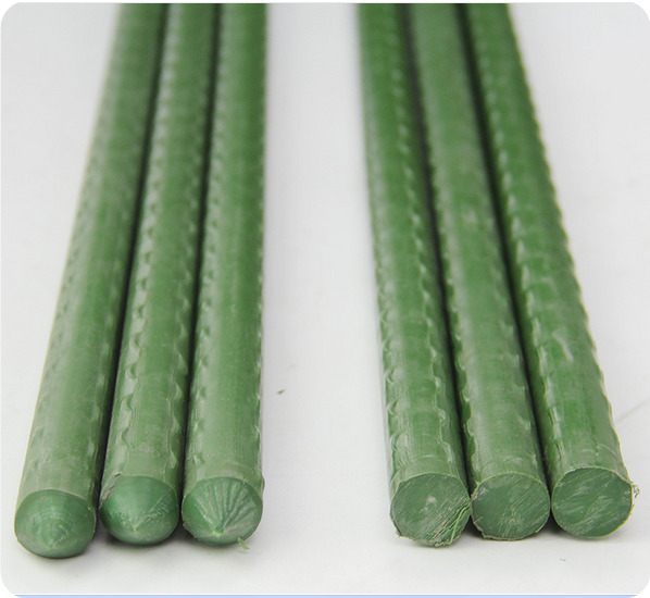 Green plastic sticks for plants