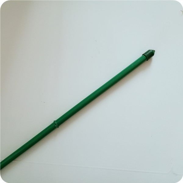 Green plastic coated bamboo poles