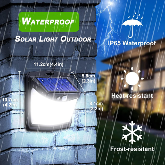 LED Solar Light Outdoor PIR Motion Sensor Solar Lamp IP65 Waterproof Wall Light Solar Sunlight Powered Garden Yard  Patio Light