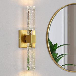 Crystal Gold Chrome Wall Sconce Modern Bathroom Light Fixture Hotel Lighting Vanity Lights for Bathroom