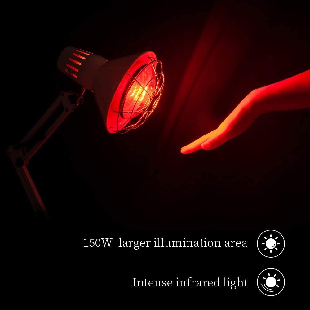 Infrared physiotherapy lamp home magic lamp baking electric original imported far infrared light bulb 100W 150W