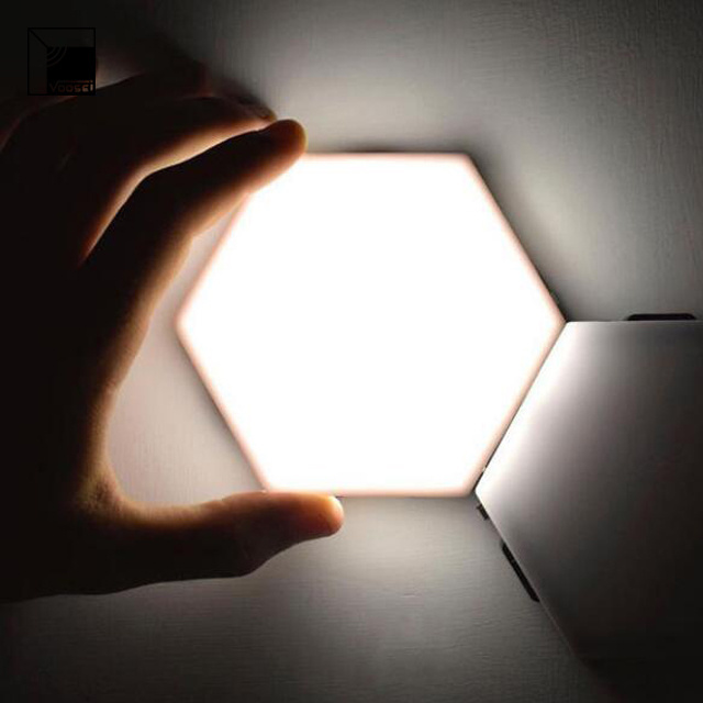 hexagonal Wall Lamp Quantum Light Modular Touch Sensitive Lighting Home Decor Removable Geometry Assembly Night Light